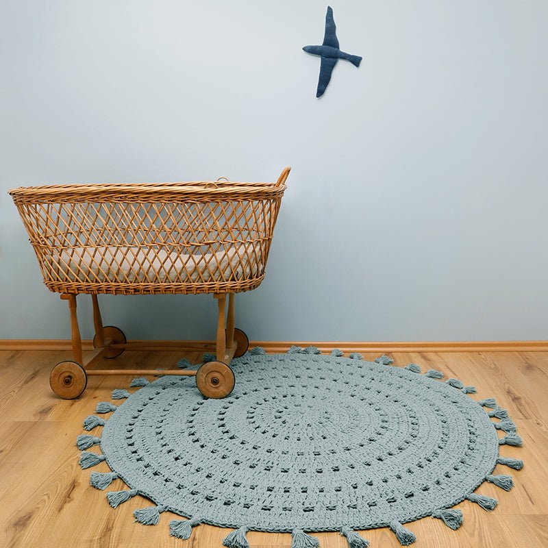 Alfombra Algodón Crochet Nila gris - Nanetes